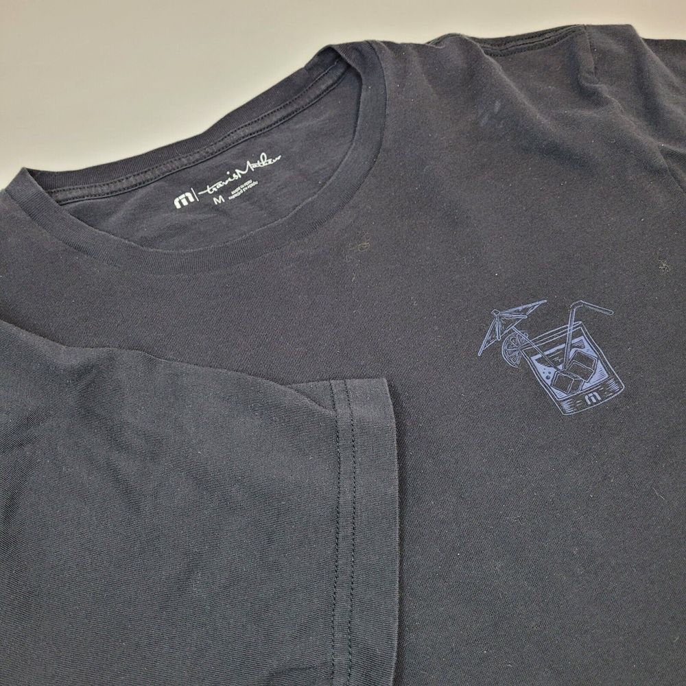 Travis Mathew Mens Casual Shirt Doesn't Wait Until 5 O' Clock Short Sleeve Sz M